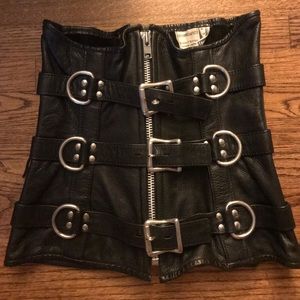 Stormy Leather Genuine Leather Underbust Corset